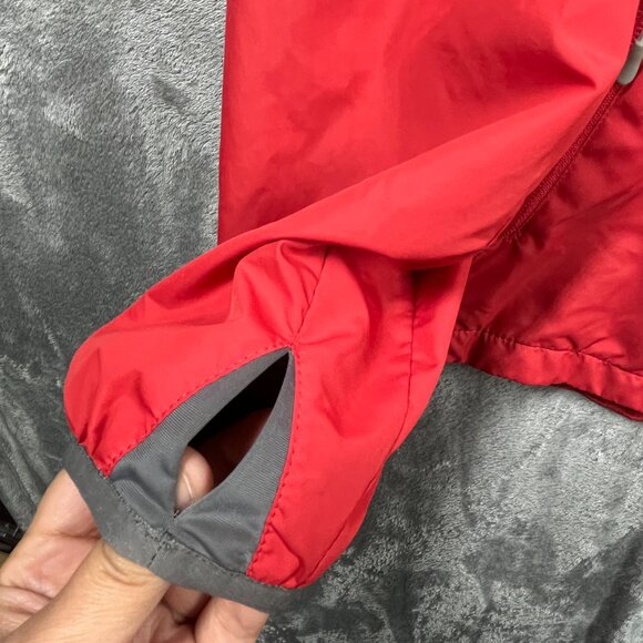 Bench Windbreaker Jacket Womens XL Red Lightweight Hooded Packable Performance - Picture 5 of 14